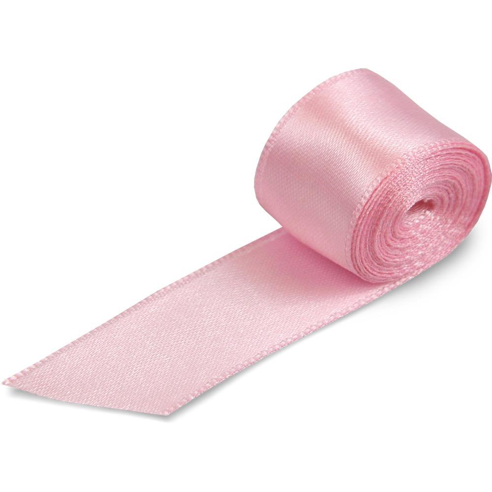 20mm Light Pink Double Sided Satin Ribbon 123 50m Roll New