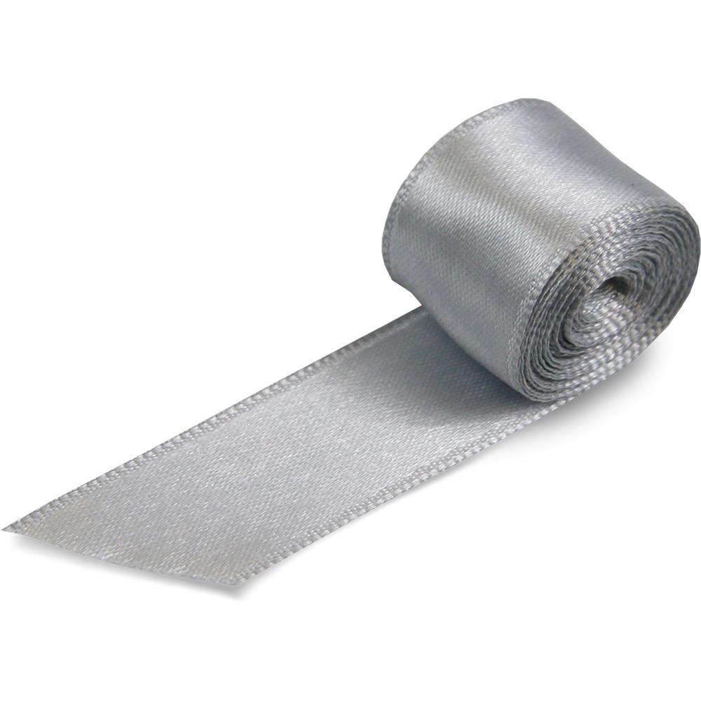 Silver satin ribbon discount