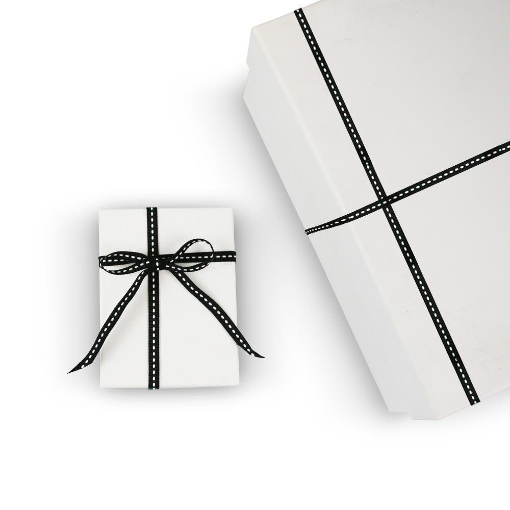 Black and sales white grosgrain ribbon
