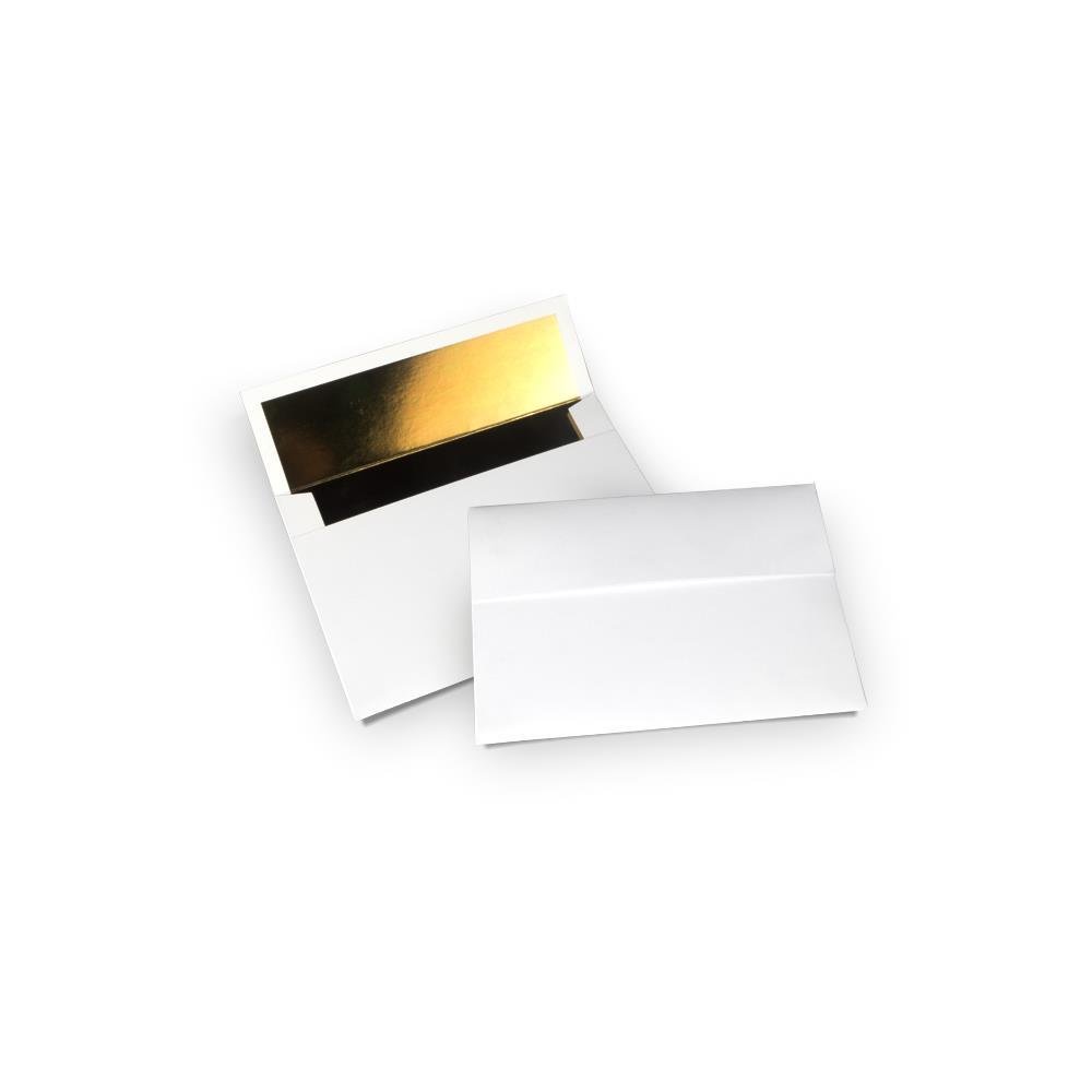Gold Foil Lined Paper Envelopes C6 162mm W 114mm H Pack Of 50 