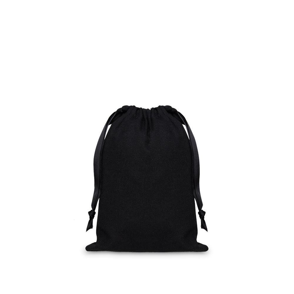 Black cotton drawstring bag shop