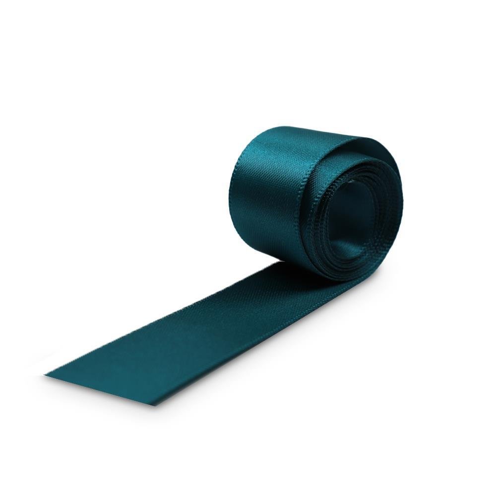 20mm Teal Double Sided Satin Ribbon 347 50m Roll New