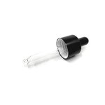 Eye Dropper 20mm (to suit 30ml Angle Shoulder Glass Bottles) Smooth Shiny Black