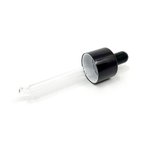 Eye Dropper 24mm (to suit 60ml Angle Shoulder Glass Bottles) Smooth Shiny Black