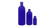 Cobalt Blue Boston Round Glass Bottles