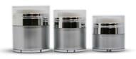 Airless Jars - Silver with Chrome (With Cap)