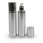 Brushed Aluminium with Chrome - Plastic & Airless Bottles