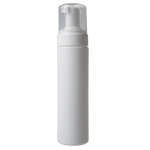 White Foaming Bottle with Natural Overcap & White Pump