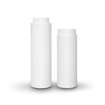 White Oval Talcum Bottles With White Cap