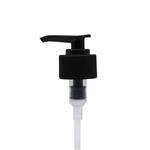 Lotion Pump Black Ribbed 28mm