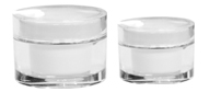 Thick Wall Round - Acrylic Jars with Cap