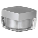 Silver Verve Acrylic Jars (with cap)