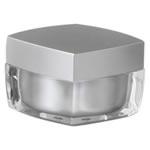 Silver Verve Acrylic Jar (with cap)
