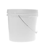 10Lt Pail White with White Lid - Tamper Evident