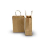 Aries: Brown Kraft Bag - 20cm (W) x 28cm (H) + 9cm (G) - Carton of 500