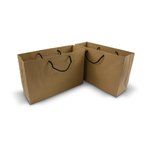 Barcelona Brown Kraft Bag: BLACK PAPER ROPE HANDLE 42cm (W) x 32cm (H)+ 12cm (G) - Carton of 100