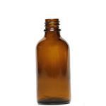 Amber 50ml T/E Boston Round Glass Bottle (18mm neck)