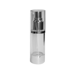 Clear with Chrome 30ml Airless serum Bottle (with cap)