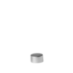 20mm Metal Smooth Cap Matte Silver