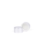 20mm Metal Smooth Cap Shiny Silver