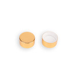 24mm Metal Smooth Cap Shiny Gold