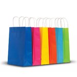 Carton of 300 Medium Combo Coloured Kraft Bags 20cm X 28cm + 9cm (NO BLACK)