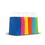 Carton of 300 Small Combo Coloured Kraft Bags 16cm (W) X 22cm (H) + 8cm (G)(NO BLACK)