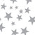 Gloss Wrapping Paper - Silver Stars - 50cm x 60m