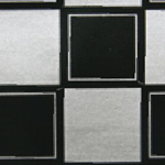 Gloss Wrapping Paper - Silver/Black Checks - 50cm X 60m