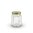 Clear 110ml Hexagonal Jar with 48mm Twist Top Gold