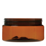 Amber 250ml (89mm neck) PET Boston Round Jar