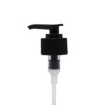 Lotion Pump Black Ribbed 28mm