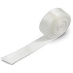 10mm White Double Sided Satin Ribbon - 000 - 50m Roll