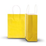 Carton of 250 Large Yellow Kraft Recyclable Paper Bags 26cm (W) X 35cm (H) + 10cm (G)