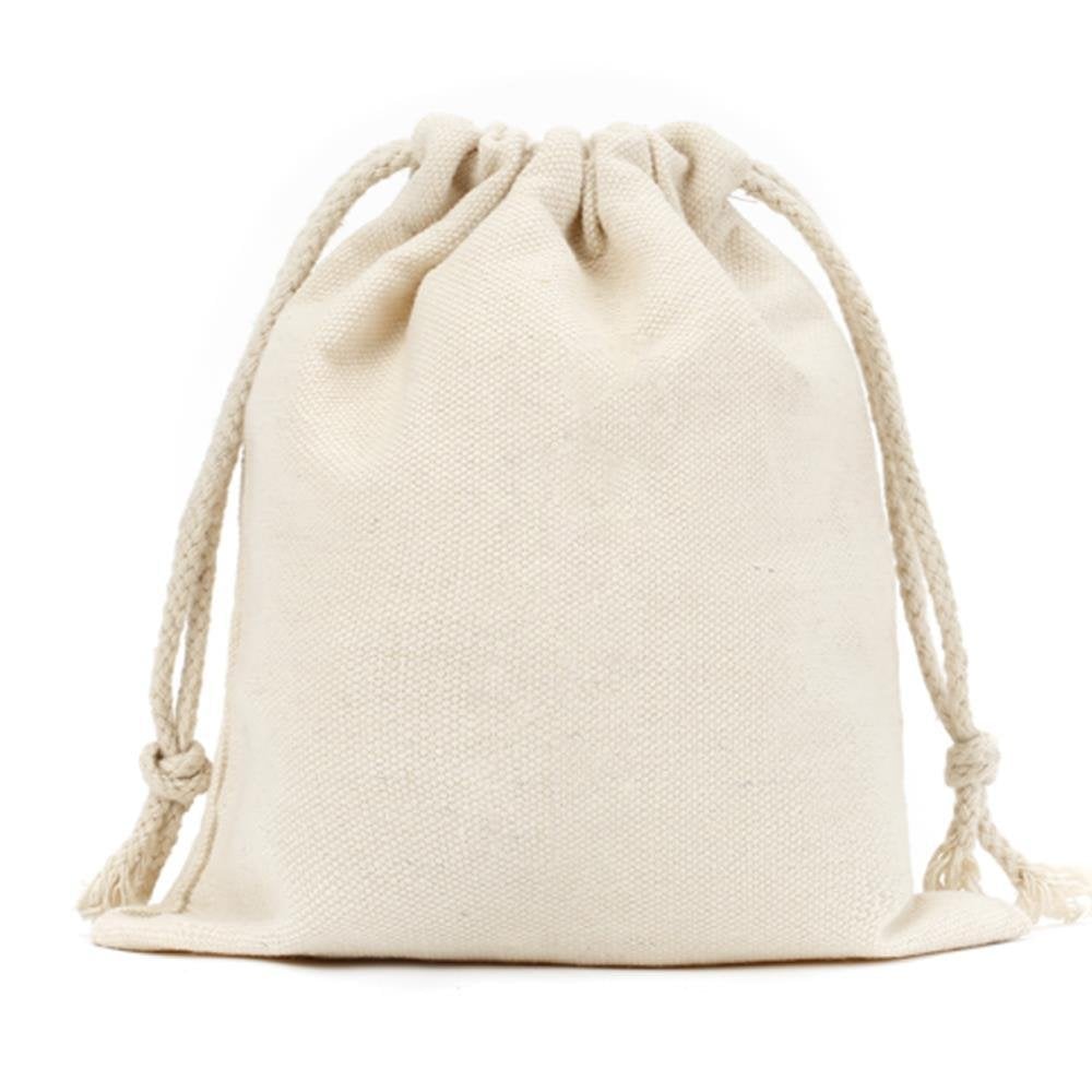 Natural Cotton Drawstring Bag: Large - 350mm (W) x 350mm (H) - Carton ...