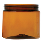 Amber 400ml (89mm neck) PET Boston Round Jar