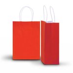 Pack of 10 Large Orange Kraft Recyclable Paper Bags 26cm (W) X 35cm (H) + 10cm (G)