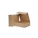 Brown Kraft Small Foldable Rigid Box: 220mm (W) x 203mm (L) x 70mm (D) - Carton of 25