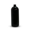 Black 1L PET Boston Round Bottle