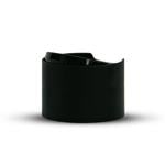 24mm False Wall Closures Black disc cap with seal (for 250ml White Column HDPE bottle)