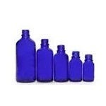 Cobalt Blue Boston Round Tamper-Evident Glass Bottles