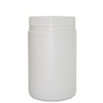 1.2Lt Jar White with White Lid - Tamper Evident