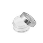 3g Make-Up Jar with Lid Matte Silver Rim and Sifter (U-10)
