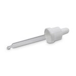 Eye Dropper 18mm (to suit 50ml T/E Bottle) White