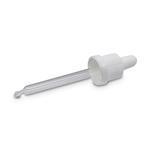 Eye Dropper 18mm White Ribbed