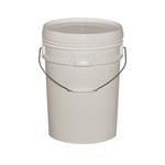 20Lt Pail White with White Lid - Tamper Evident