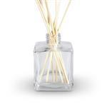 Clear 200ml Square Glass Reed Diffuser Bottle with Plug