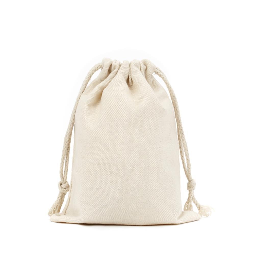 Drawstring Bag Natural White Small