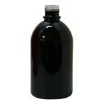 Black Gloss Boston 250ml Round Glass Bottle (24/410 neck)