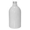 White Gloss Boston 250ml Round Glass Bottle (24/410 neck)